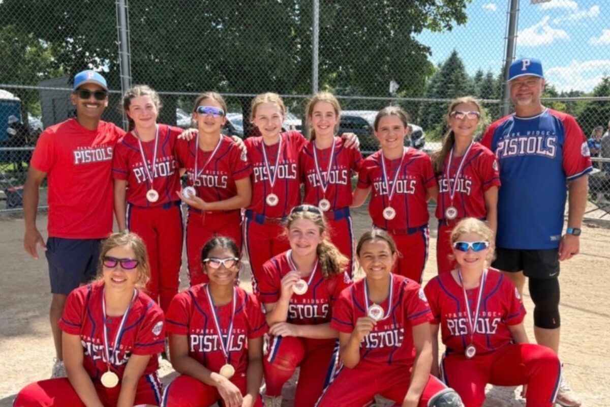 Park Ridge Pistols 12U Red with their medals